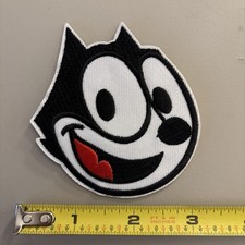 Felix The Cat Head Embroidered Iron on patch Rainbow/Cartoon/Art/Comic /clock