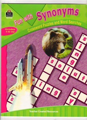 Fun With Synonyms, Crossword And Word Search: Grades 4 & Up