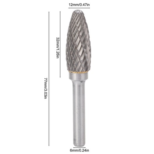 File Double Cut Carbide Burr File Tree Shape Multipurpose - Picture 5 of 12