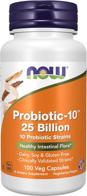 NOW Foods Supplements, Probiotic-10 , 25 Billion, with 10 Probiotic Strains, Dai