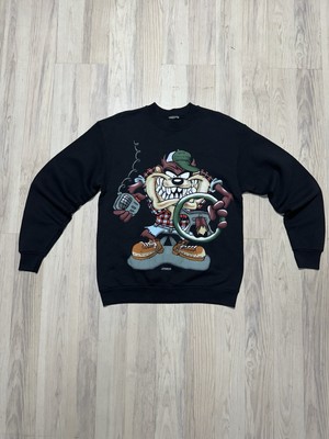 1996 RARE VTG TAZ TRUCKING Warner Bros.  Vintage Sweatshirt Sz M-L Italia