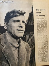 Burt Lancaster, Glenn Ford, Double Full Page Vintage Pinup, aa