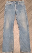 Vtg 90's Levi’s 501 Button Fly Jeans USA Made Distressed Straight Leg 34x36-Tag
