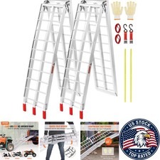 Durable 7.5ft Aluminum Loading Ramps - 1500 lbs Capacity with Quick-Fold Design