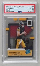 2022 Panini Clearly Donruss Rated Rookie Gold Kenny Pickett PSA 10 GEM MT lz7