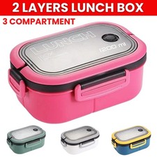 2-Layer Bento Box Students Lunch Box Eco-Friendly Leakproof Food Container Box