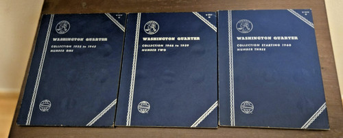 Whitman #9018, #9031 & #9040 Washington Head Quarter Coin Albums 1932 - 1960 ---