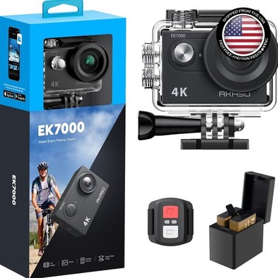 Adventure-Ready 4K 20MP Action Camera - Waterproof with Remote & WiFi Control