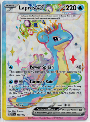 #ad Lapras ex 158 142 Sv07: Stellar Crown Holo $4.64