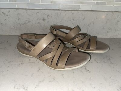 ECCO Flash U.S. Size 10  Women Sandals Dune Leather strappy comfort walking
