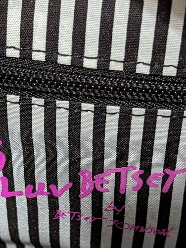 Betsey Johnson Black Cat Crossbody Blue Gem Eyes Satchel Purse Luv Betsey - Picture 12 of 13
