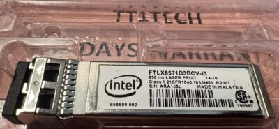 ONE 10GB Intel E10GSFPSR FTLX8571D3BCV-I3 10GBASE-SR/1000BASE-SX transcerver