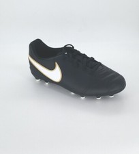 5154 Nike JR Tiempo Rio III FG Soccer Cleat Black/White Size 4Y US