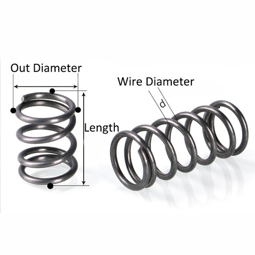 5 Stück Druckfedern 80mm - Metallfedern Für Werkstatt & Hobby
