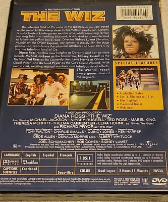THE WIZ Diana Ross , DVD Michael Jackson , Richard Pryor new