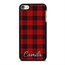 Personalized Name Plaid Buffalo Case Lumberjack Cover For Apple iPod 7 6 5 4