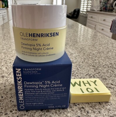 OLE HENRIKSEN Dewtopia 5% Acid Firming Night Creme 1.7oz/50mL FULL