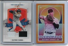Gleyber Torres 2021 Panini Chronicles FOTL Orange Overdrive SP #/17 Dual Jersey