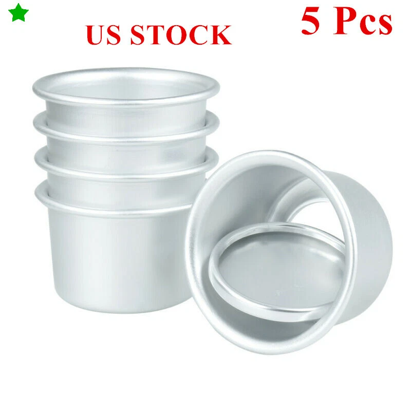 5pcs 2inch Cake Pan Aluminum Alloy Removable Bottoms Baking Cup DIY Pan Round
Opens in a new window