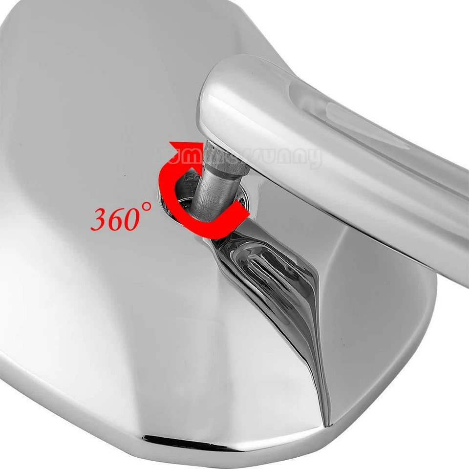 2X Espejos retrovisores cromados diamantes para motocicleta Harley Davidson Sportster 883/1200 Foto 3 de 4