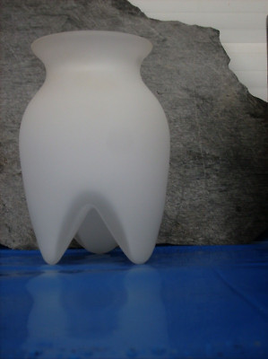 Lin Utzon Danmark Glas Vase matt white h 14,2 cm Rosendahl Denmark perfect mint