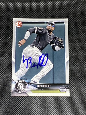 Autographed Chicago White Sox Luis Robert 2020 Topps Chrome