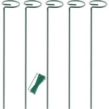 5 pcs Plant Support Stakes Garden Flower Veg Single Stem Support Stake 16"