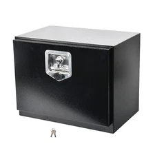 Black Steel 18"X12"X14" Underbody Truck Tool Box Trailer Pickup Storage Toolbox