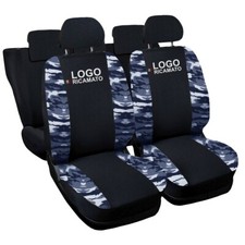 COPRISEDILI AUTO COMPATIBILI CON GRANDE PUNTO 3 PORTE FODERE MIMETICO BLU