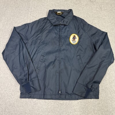 Vintage Swingster Windbreaker Sz Medium Mobil Drill USA Made California Geotech