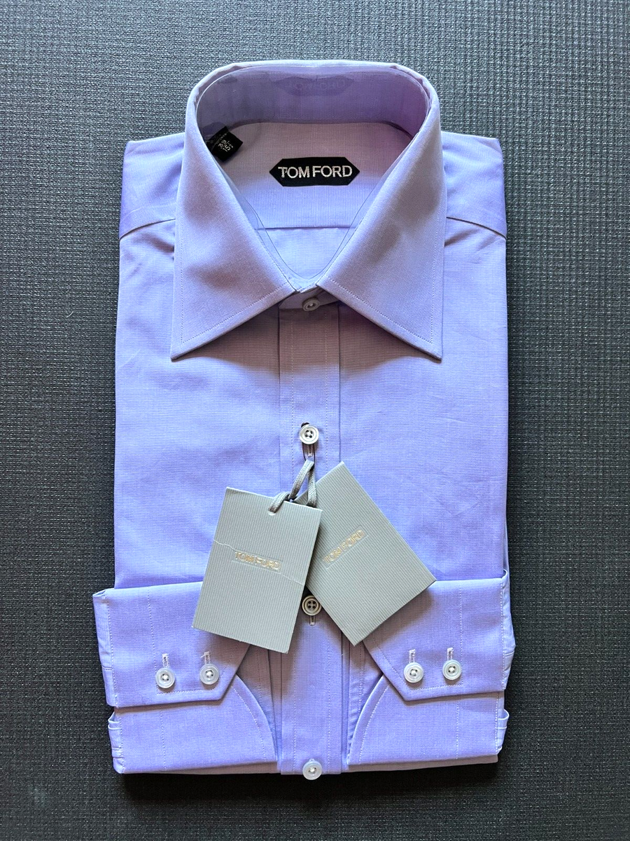 Tom Ford Light-Purple Dress Slim-Fit Cotton-Shirt US 15.5 39 Brand New Tom Ford Light-Purple Dress Slim-Fit Cotton-Shirt US 15.5 39 Brand New