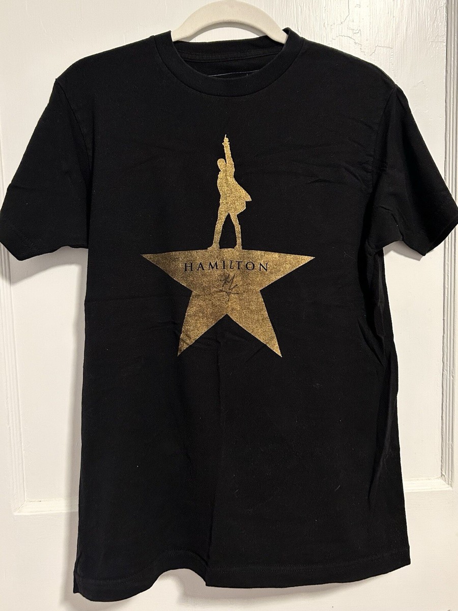 Official Hamilton The Musical Broadway T-Shirt Medium SIGNED BY