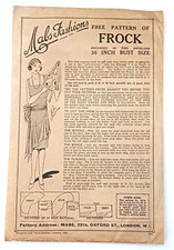vintage/antique 1920s Mabs paper pattern dress sewing pattern B36 Jan 1929