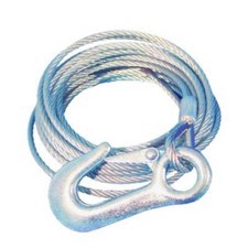 High Quality and Durable Winch Cable Type Line 4mm x 6m (20ft) with Snap Hook
