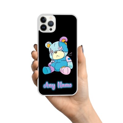 Personalisierte Handyhülle Pastell Goth Voodoo Bär für iPhone Emo Punk Teddy