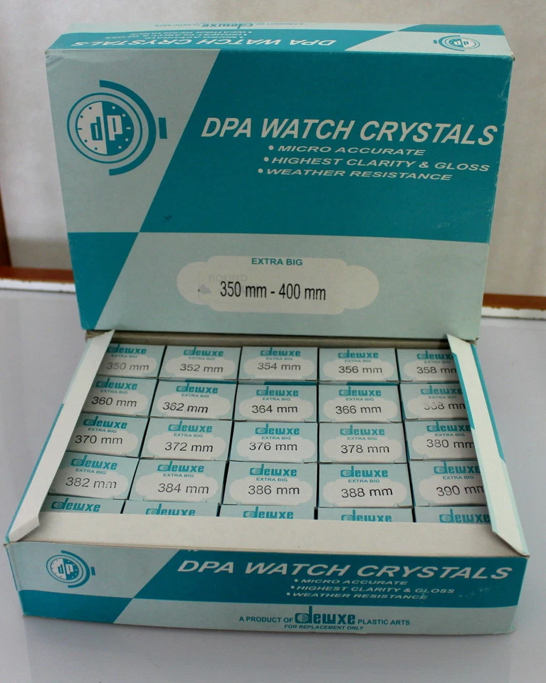 Crystal vetro pasta acrilica (a cupola) bombato da 260 mm a 348 mm x orologio - Immagine 4 di 4