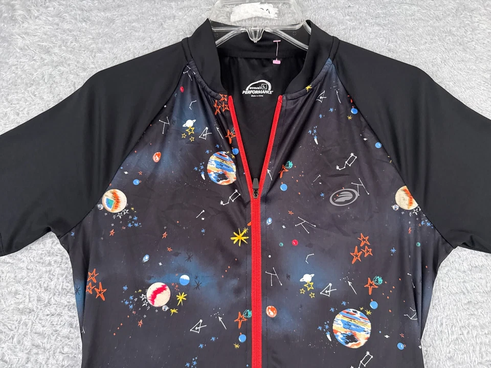 Performance Cycling Jersey Women Large Black Full Zip Constelations Astrology - Image 4 of 4