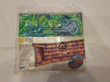 Vintage Aqua Leisure Tropical Air Mat Green Blue Floral Big 72” Length NIP