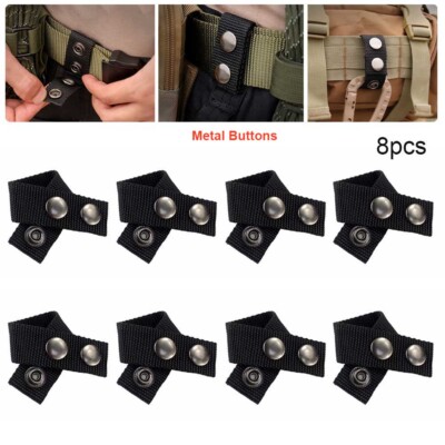 8pcs Duty Belt Keeper Tactic Belt Equipment Belt Holder Stopper with Double Snap