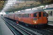 pu3196 - Bakerloo Line - Lt 1938 Stock, at Queens Park c1978  - print 6x4