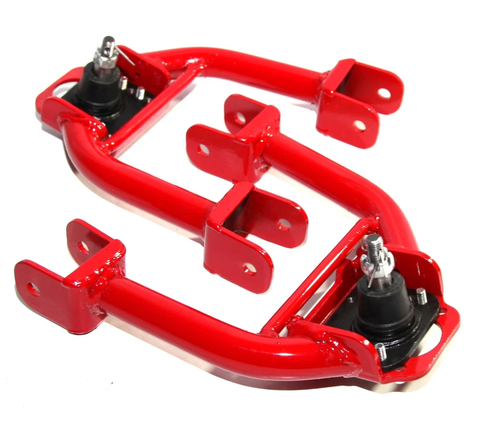 RED Front Upper ADJ. Camber Kit for 92-95 Honda Civic 93-97 del Sol - Image 2 of 4