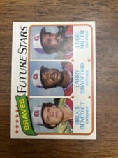 1980 Topps - Future Stars Bruce Benedict, Eddie Miller, Larry Bradford #675 (RC)