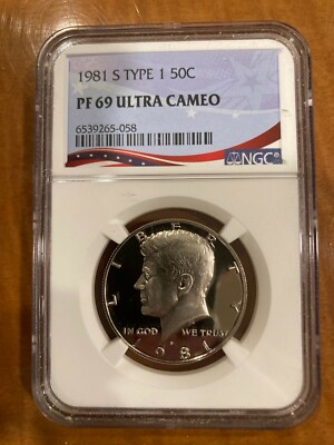 1981 S Type 1 NGC PF69 Kennedy Half Dollar Cameo Proof T-1 PR69 UC | eBay