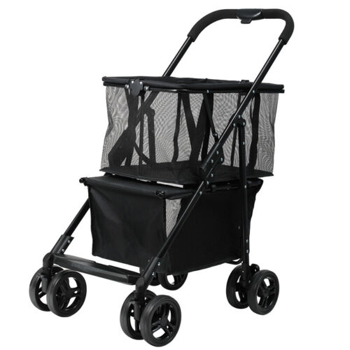 Collapsible Shopping Cart Utility Trolley Cart with Removable Tote&Swivel Wheels - Picture 4 of 27