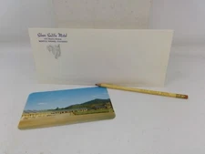 Vintage Silver Saddle Motel Manitou Springs Colorado Postcard Envelope & Pencil