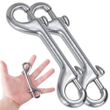 316 Stainless Steel Double Ended Bolt Snap Hook, Marine Grade Double End Divi...