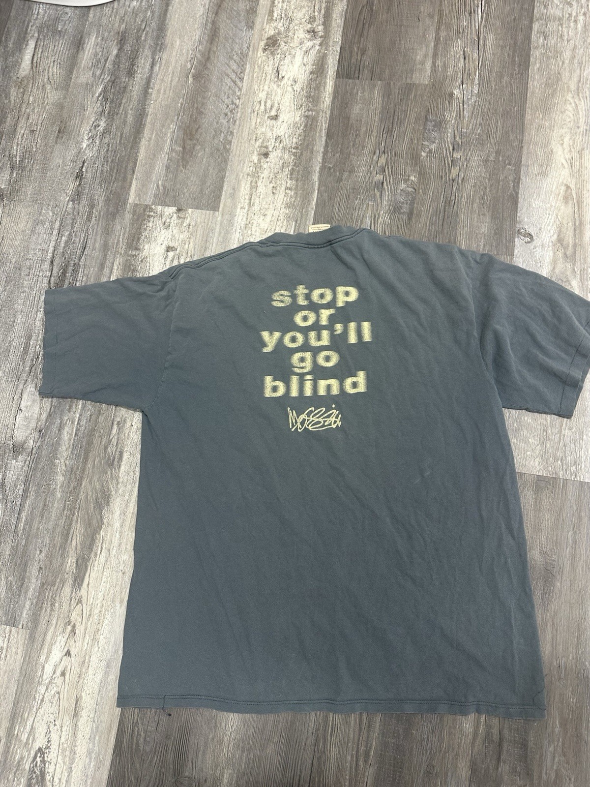 Men’s VTG DISTRESSED Mossimo Stop Or You Will Go Blind T-Shirt Adult Size XL