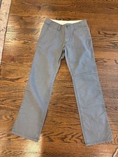 GapKids Boys Gray Lived-In Chino Pants Size 12 Regular Flat Front School Uniform