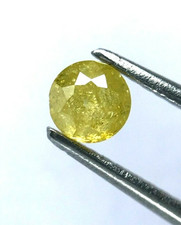 yellow natural diamond 0.42tcw 4.3mm