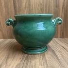 McCoy Vintage Green Glossy Planter - Pottery - Glaze Chip Or Defect?
